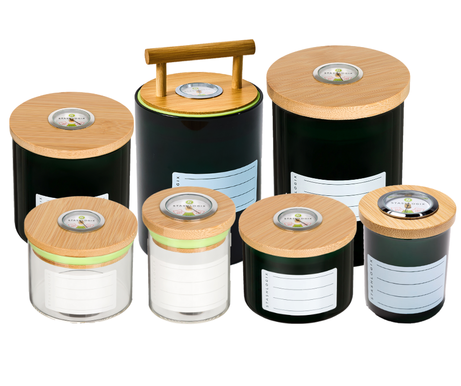 置物 can we talk Bamboo SmartJar: Best Eco-Friendly Airtight Jar with Humidity