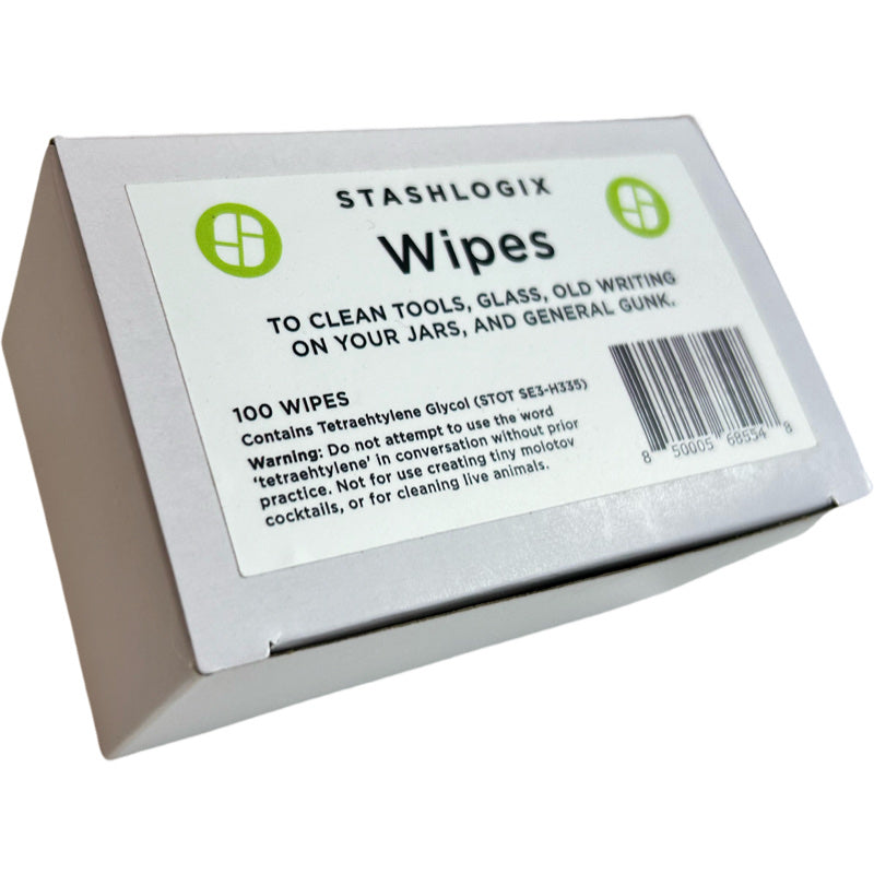 Jar Re-Labeling Wipes Box of 100