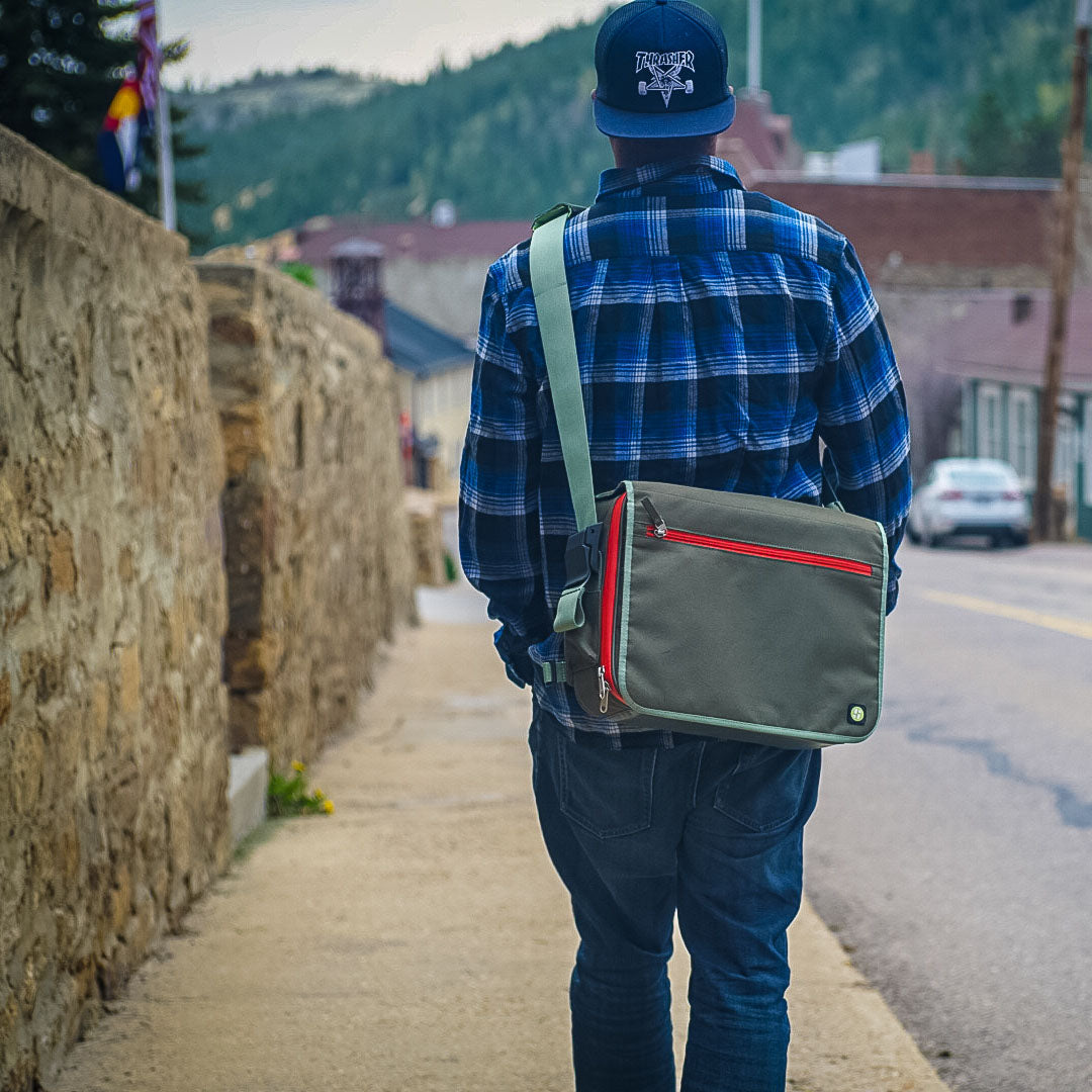 Smell Proof Locking Messenger Bag STASHLOGIX