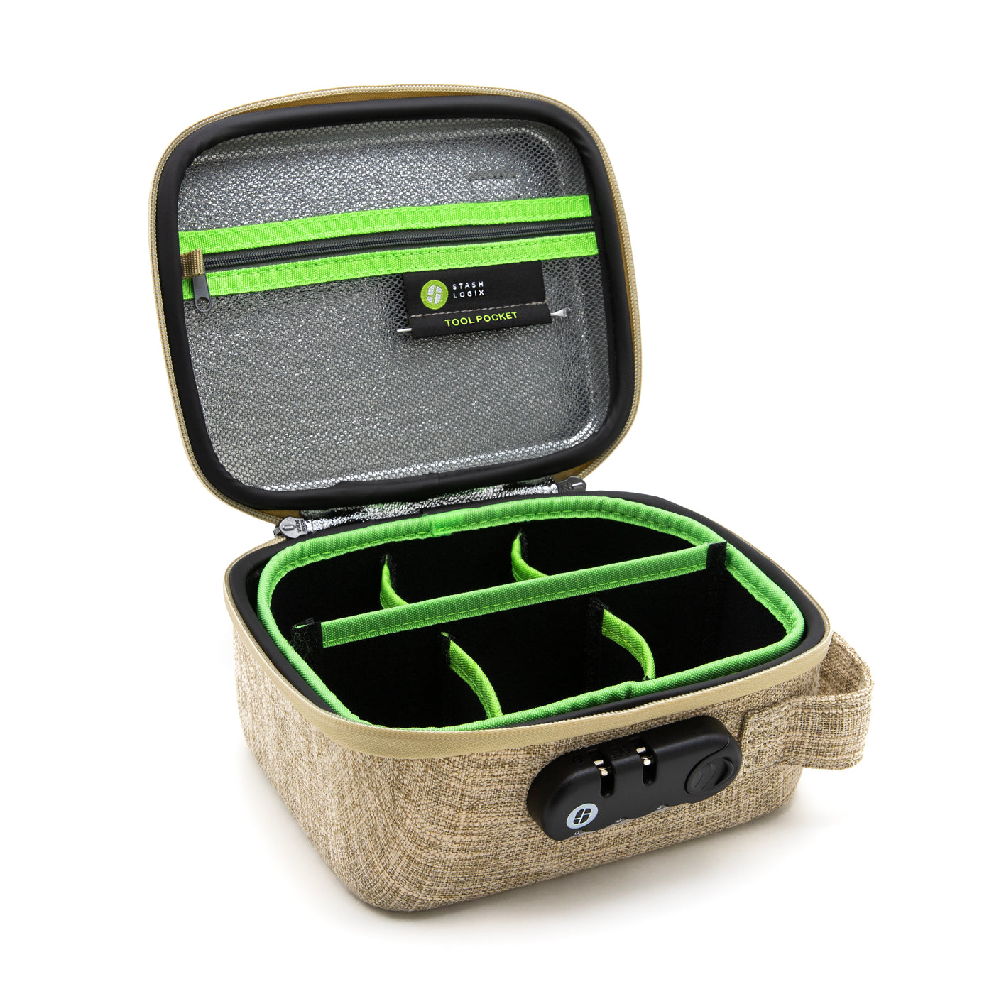 Smell Proof Stash Box with Rolling Tray, Built-In Combo Lock & 21, stash  box 